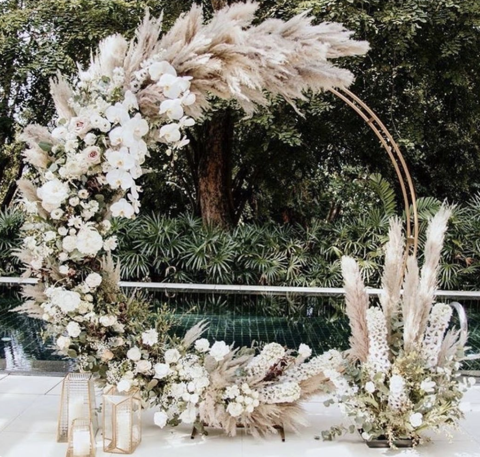 memorial flowers with candles